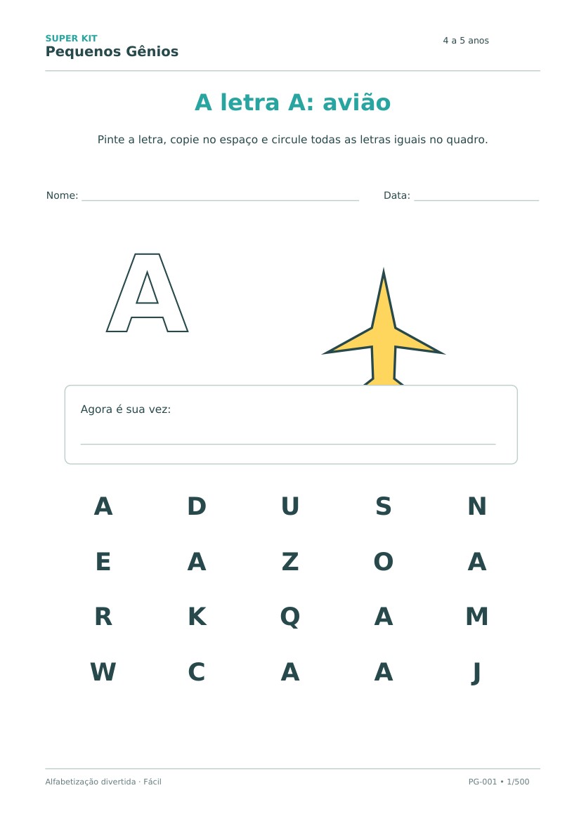 Página real do PDF: Letras para descobrir